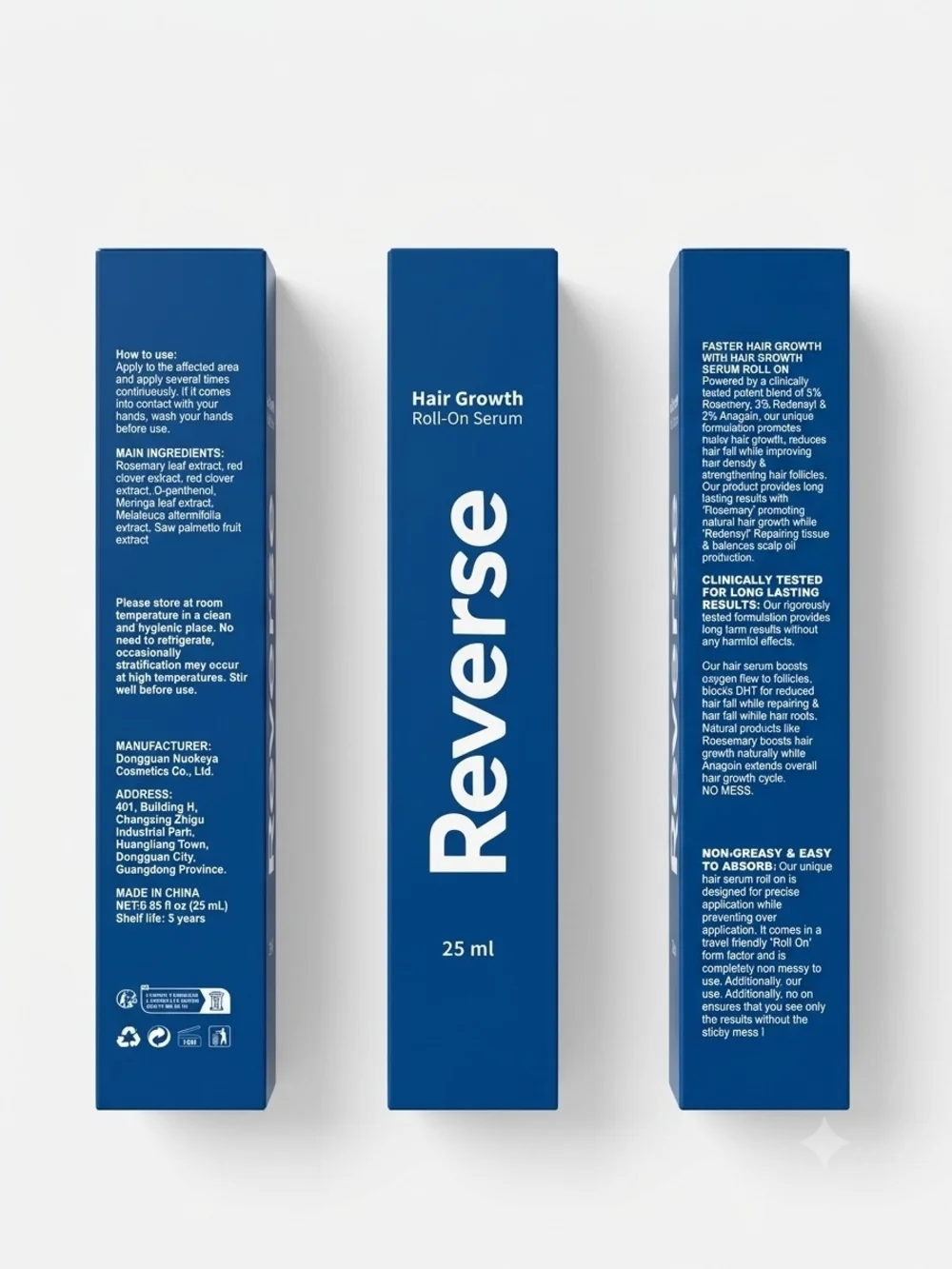 Reverse Hair Growth Roll-On Serum - Blue